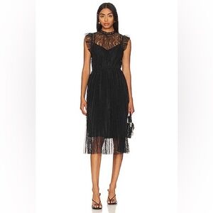 NWT Steve Madden Black Lace Midi Dress S